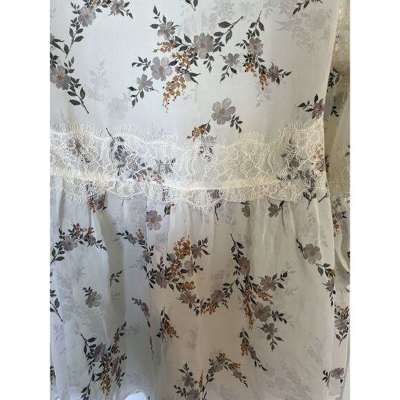 Umgee Womens Small Sheer Top Boho Cottagecore Coquette - Picture 4 of 7